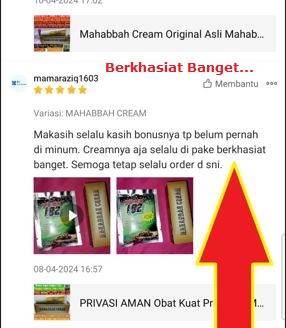 10 Testimoni Pembeli Mahabbah Cream Obat Kuat Oles Pria Tahan Lama