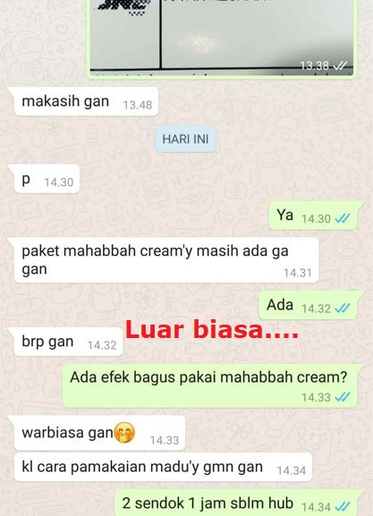 11 Testimoni Pembeli Mahabbah Cream Obat Kuat Oles Pria Tahan Lama