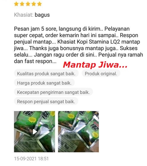 6 Testimoni Pembeli Kopi Stamina LQ2 Penguat ereksi tahan lama