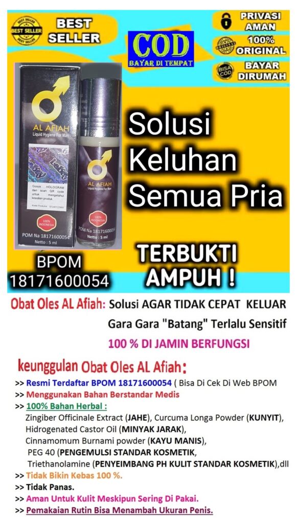 Al Afiah Obat Kuat Oles Pria Tahan Lama Pria